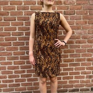 Animal print dress aprox size 6